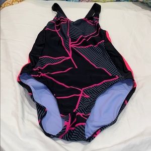 Champion Black and Pink One-Piece Swimsuit